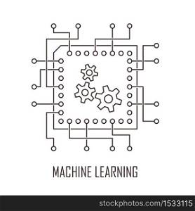 Machine learning modern technology symbol vector illustration