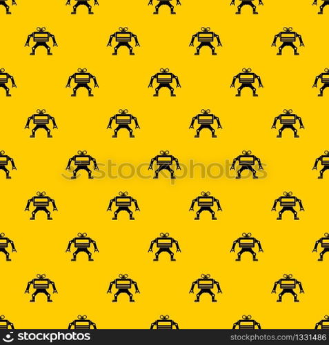 Machine pattern seamless vector repeat geometric yellow for any design. Machine pattern vector