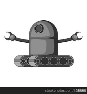 Machine robot icon in monochrome style isolated on white background vector illustration. Machine robot icon monochrome