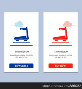 Machine, Running, Track, Treadmill Blue and Red Download and Buy Now web Widget Card Template