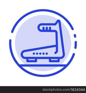 Machine, Running, Track, Treadmill Blue Dotted Line Line Icon