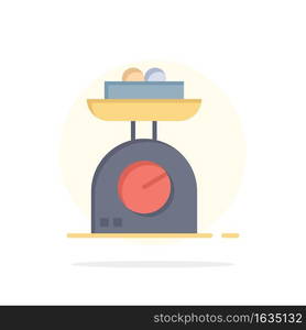 Machine, Scale, Weighing, Weight Abstract Circle Background Flat color Icon