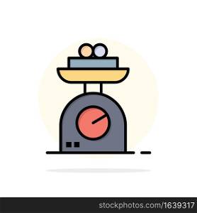Machine, Scale, Weighing, Weight Abstract Circle Background Flat color Icon