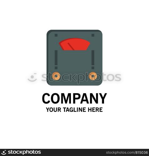 Machine, Scale, Weighing, Weight Business Logo Template. Flat Color