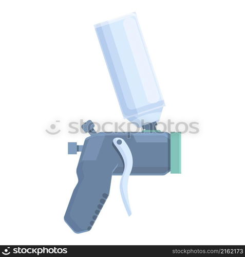 Machine sprayer icon cartoon vector. Paint gun. Air painter. Machine sprayer icon cartoon vector. Paint gun