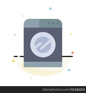 Machine, Technology, Washing, Washing Abstract Flat Color Icon Template
