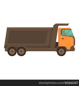 Machine truck icon cartoon vector. Tipper unload. Container drive. Machine truck icon cartoon vector. Tipper unload