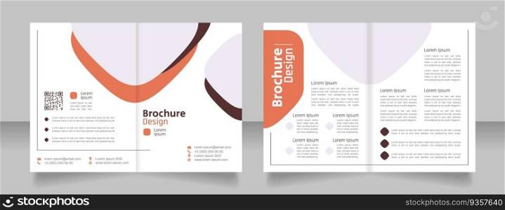 Machinery bifold brochure template design. Half fold booklet mockup set with copy space for text. Editable 2 paper page leaflets. Secular One Regular, Rajdhani-Semibold, Arial fonts used. Machinery bifold brochure template design