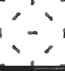 Machinery pattern repeat seamless in black color for any design. Vector geometric illustration. Machinery pattern seamless black
