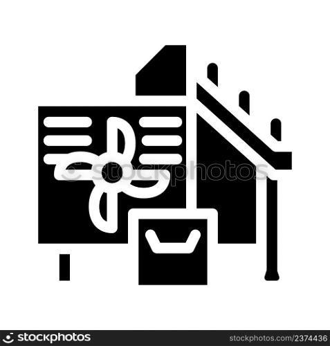 machines for grinding, bacon cutters glyph icon vector. machines for grinding, bacon cutters sign. isolated contour symbol black illustration. machines for grinding, bacon cutters glyph icon vector illustration