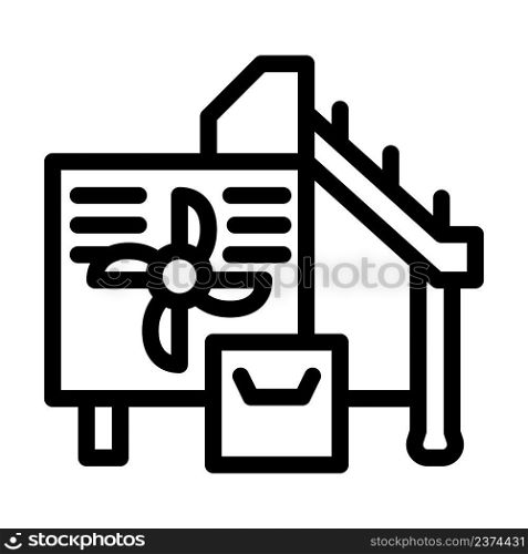 machines for grinding, bacon cutters line icon vector. machines for grinding, bacon cutters sign. isolated contour symbol black illustration. machines for grinding, bacon cutters line icon vector illustration