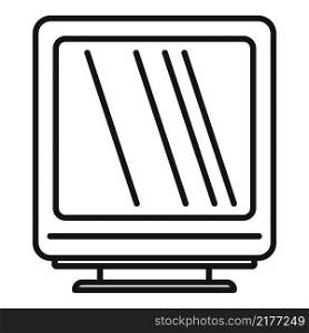 Macintosh monitor icon outline vector. Computer screen. Display modern. Macintosh monitor icon outline vector. Computer screen