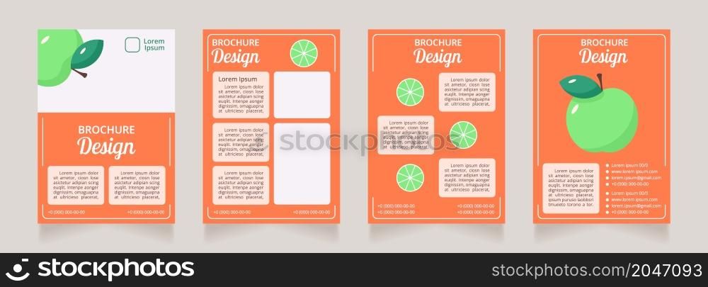 Macro and micronutrients importance blank brochure layout design. Vertical poster template set with empty copy space for text. Premade corporate reports collection. Editable flyer paper pages. Macro and micronutrients importance blank brochure layout design