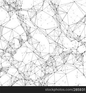 Macro crystal polygonal vector background with chaotic 3d render polygons. Crystal chaotic polygon background illustration. Macro crystal polygonal vector background with chaotic 3d render polygons
