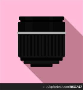 Macro lens icon. Flat illustration of macro lens vector icon for web design. Macro lens icon, flat style