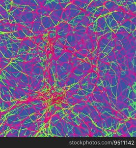 Macro Lens Marvels  Exploring the Intricate Neural Molecules with Fluorescent Colors and Sharp Detail