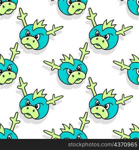 mad angry monster seamless pattern textile print