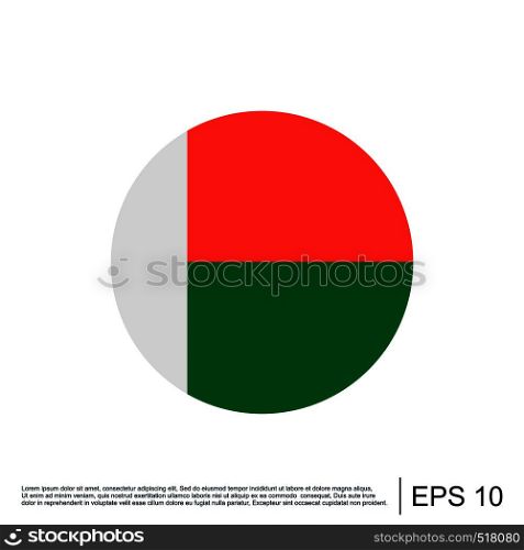 Madagascar Flag Icon Template