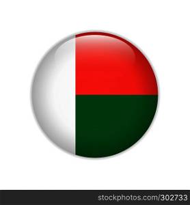 Madagascar flag on button