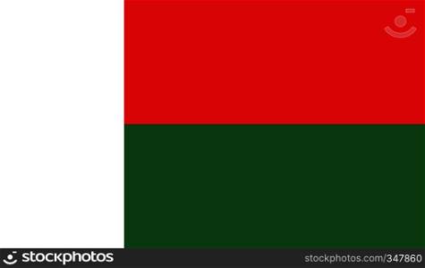 Madagaskar flag image for any design in simple style. Madagaskar flag image