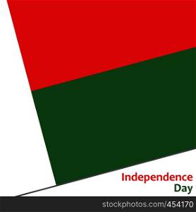 Madagaskar independence day with flag vector illustration for web. Madagaskar independence day