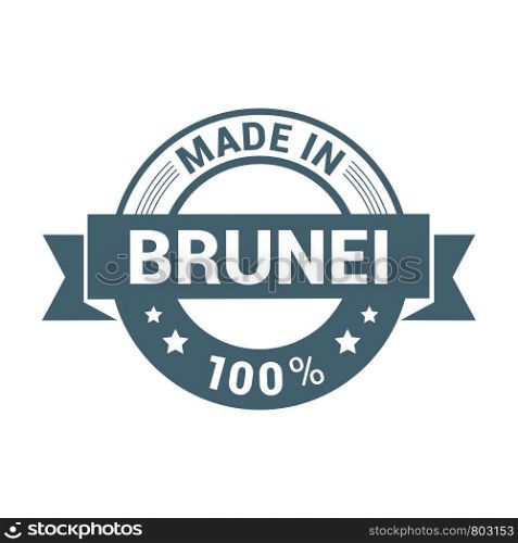 Made in Brunei stamp design vector