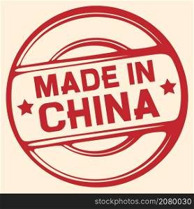 Made in china stamp vector sign