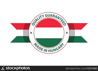 Made in Hungary quality stamp. Vector illustration. Budapest