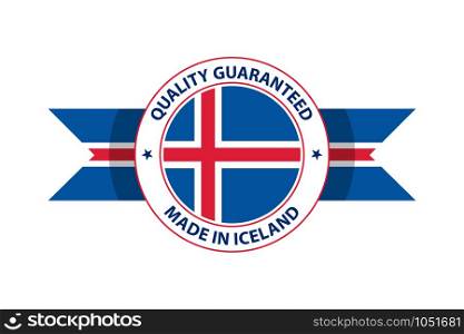 Made in Iceland quality stamp. Vector illustration. Rejkjavik