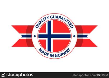Made in Norway quality stamp. Vector illustration. Oslo