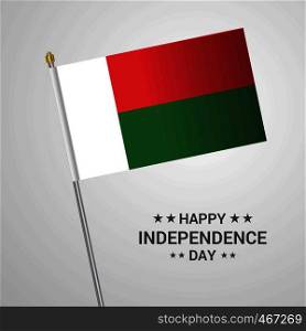 Madgascar Independence day typographic design with flag vector