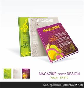 Magazine cover layout design vector