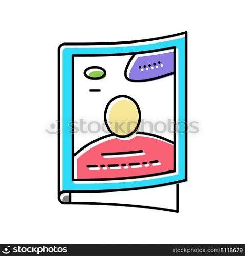 magazine press color icon vector. magazine press sign. isolated symbol illustration. magazine press color icon vector illustration