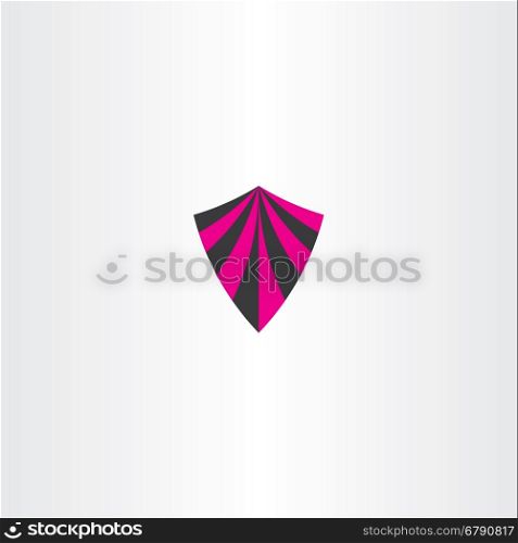 magenta black shield vector icon