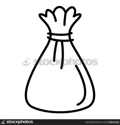 Magic bag icon. Outline magic bag vector icon for web design isolated on white background. Magic bag icon, outline style