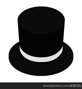Magic black hat isometric 3d icon on a white background. Magic black hat isometric 3d icon