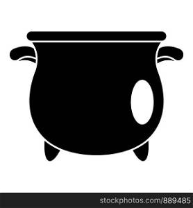 Magic cauldron icon. Simple illustration of magic cauldron vector icon for web design isolated on white background. Magic cauldron icon, simple style