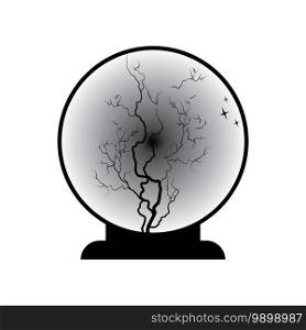 Magic crystal ball icon,vector illustration logo design