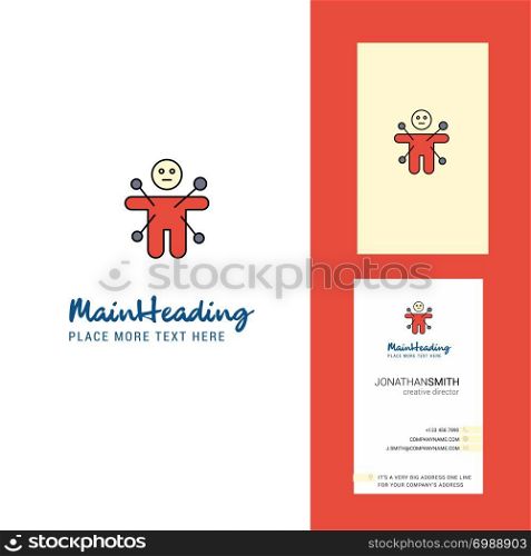 Magic doll Creative Logo and business card. vertical Design Vector