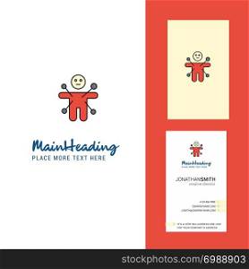 Magic doll Creative Logo and business card. vertical Design Vector