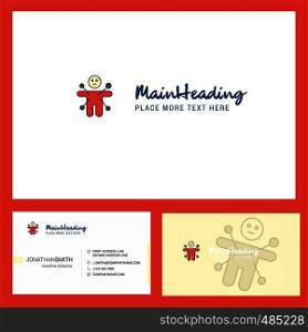 Magic doll Logo design with Tagline & Front and Back Busienss Card Template. Vector Creative Design