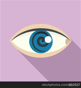 Magic eye hypnosis icon. Flat illustration of magic eye hypnosis vector icon for web design. Magic eye hypnosis icon, flat style