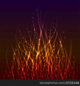 Magic flame vector background. EPS10 file.