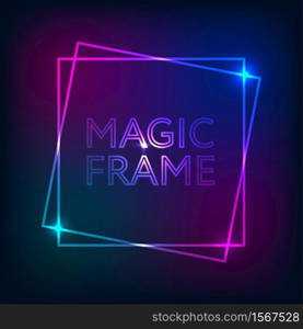 Magic Frame gradient Vector abstract lights lines text design frame dark. Magic Frame gradient Vector abstract lights lines text design frame dark backdrop