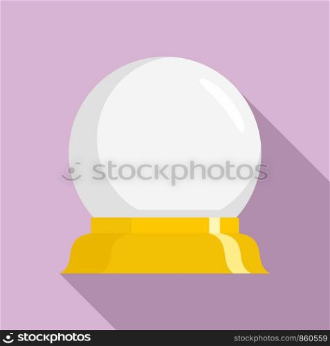 Magic glass ball icon. Flat illustration of magic glass ball vector icon for web design. Magic glass ball icon, flat style
