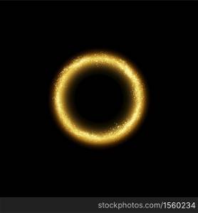 Magic gold circle light effect. Illustration isolated on background. Graphic concept for your design.. Magic gold circle light effect. Illustration isolated on background. Graphic concept for your design