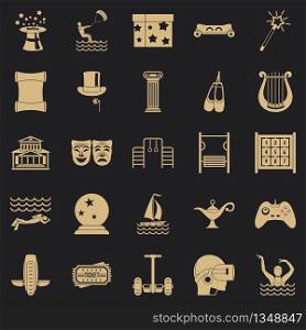 Magic icons set. Simple set of 25 magic icons for web for any design. Magic icons set, simple style