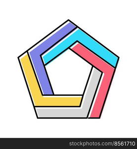 magic impossible geometric shape color icon vector. magic impossible geometric shape sign. isolated symbol illustration. magic impossible geometric shape color icon vector illustration