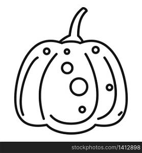 Magic pumpkin icon. Outline magic pumpkin vector icon for web design isolated on white background. Magic pumpkin icon, outline style