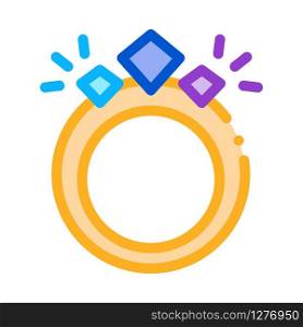 Magic Ring Icon Vector. Outline Magic Ring Sign. Color Isolated Contour Symbol Illustration. Magic Ring Icon Vector Outline Illustration